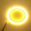 2 PCS DC 12V 10W 6000K Dual Circular Car DRL Daytime Running Lights Lamp(White Light + Yellow Light)