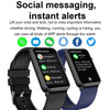 Smart Watch Ring ECG Temperature Heart Rate Blood Pressure Health Bluetooth Talking Watch, Color: Blue Silicone