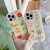 For iPhone 14 Pro Cartoon Creative TPU Hybrid PC Shockproof Phone Case(Bread Series)