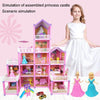 DSJ55-3 149pcs/set Children Passing Domestic Toy Doll House Princess Castle Set Simulation Disguise House