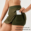 Women Sports Fake Two-Piece Quick-Drying Breathable Fitness Yoga Skirt Pants, Size: M(Green)