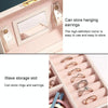 Simple Portable Jewelry Box Earrings Ring Storage Consolidation Box with Drawers, Size : 17.5 x 14 x 13cm(Rose Red)