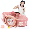 JNEW A335-86195 Children Cute Cartoon Waterproof Time Cognitive Quartz Watch(Girl And Cat (Pink))