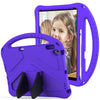 For iPad 10.2 2021 / 2020 / 2019 EVA Flat Anti Falling Protective Case Shell with Holder(Purple)