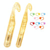 20mm+25mm+10 Pins Transparent Bold Crystal Crochet Knitting Tool Set