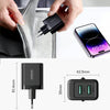 JOYROOM JR-TCN01 2.4A Dual Ports USB Charger, Plug:EU Plug(Black)