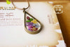 Women Retro Handmade Natural Dried Flowers Long Necklaces Pendants 70cm