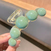 Green Pearl Acrylic Hair Clip Multifunctional Hair Accessories Clip, Style: 5 Beads