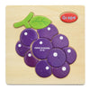 Children Educational Toy Wooden Cartoon Jigsaw Puzzle(Grape)