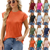 Ladies Summer Round Neck Loose Short Sleeve T-Shirt, Size: XXL(White)