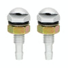 2pcs /Set Automotive Glass Washer Sprayer Aluminum Cap Nozzle(White)