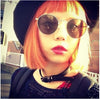 2 PCS Sweet Retro Harajuku Punk Rock Leather Collar Fashion Female Collar Bone Necklace, Random Color Delivery