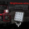 D0038 11.2W 10-30V DC 6000K 3 inch 16 LEDs Square Offroad Truck Car Driving Light Work Light Spotlight Fog Light