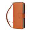 For Samsung Galaxy A54 Nine-card Slots Zipper Wallet Bag Leather Phone Case(Brown)